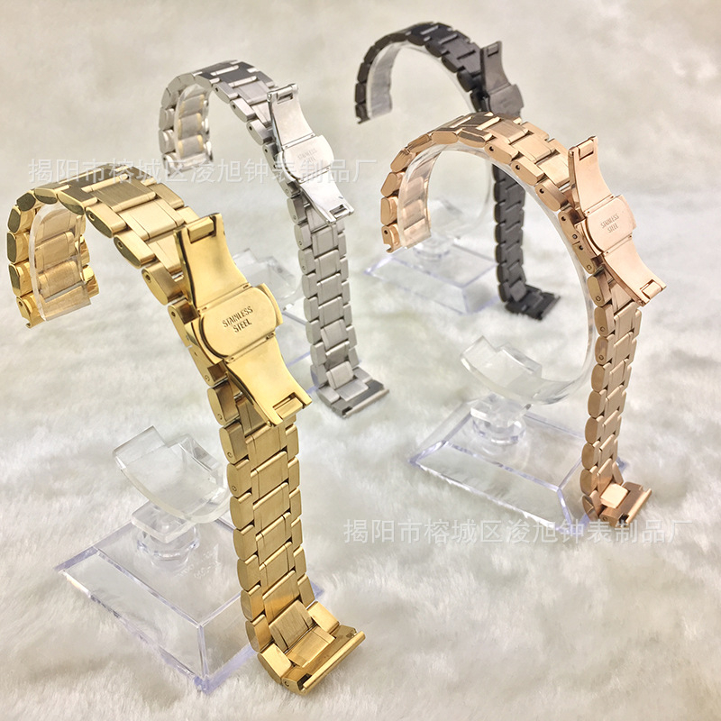 Dây đồng hồ kim loại đúc đặc ngàm nối cong chốt thông minh size 14mm 16mm 18mm 20mm 22mm 24mm 20 22 mm dây thép không rỉ