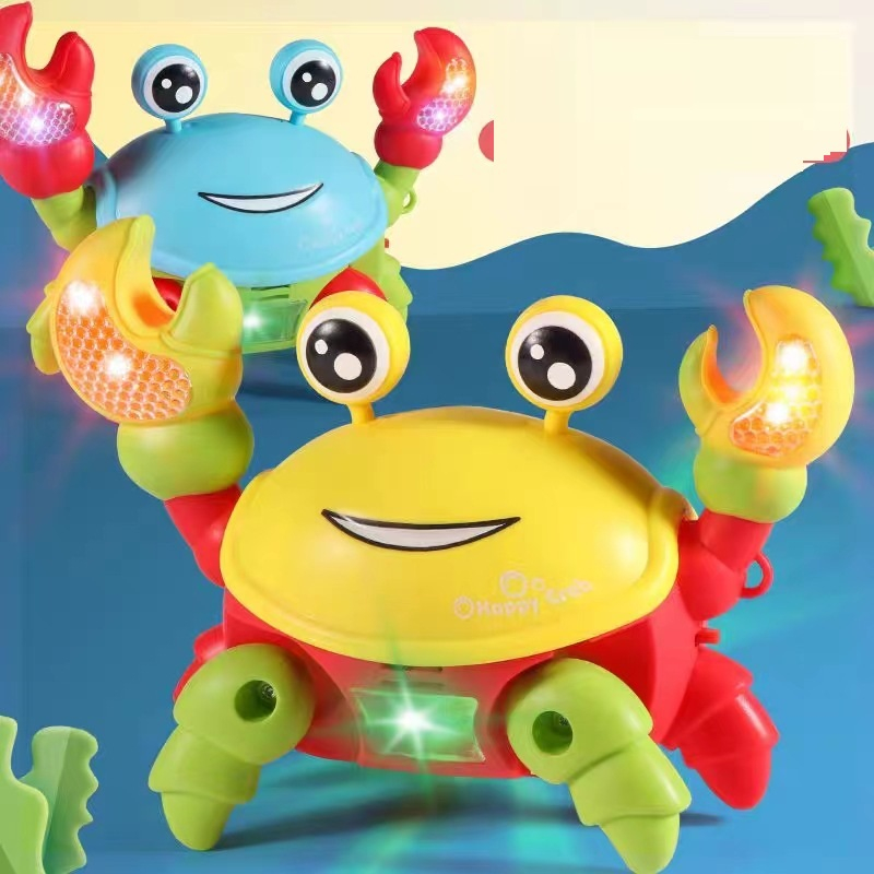 Đồ chơi con Cua, Rùa 3D chạy pin có phát nhạc và đèn nhiều màu cho bé - Kích Thích Tư Duy Khám Phá Cho Bé