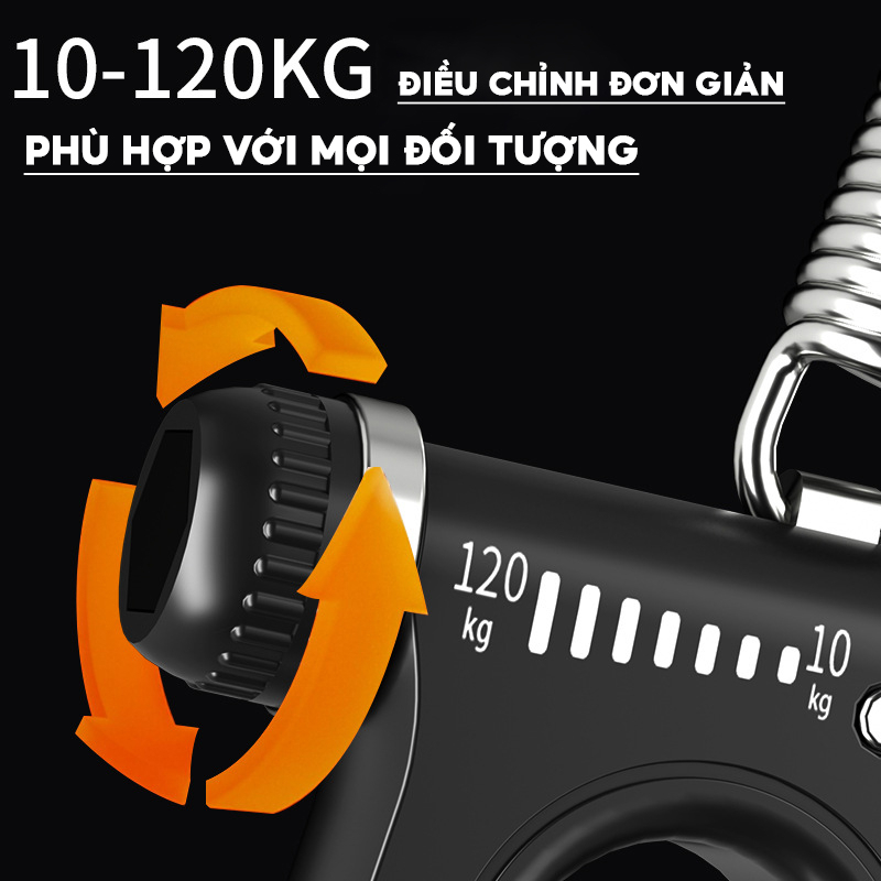Kìm Bóp Tay Kìm Tập Cơ Tay Dụng Cụ Tập Gym Tại Nhà Điều Chỉnh Lực 10-60kg Có Đếm số tự động