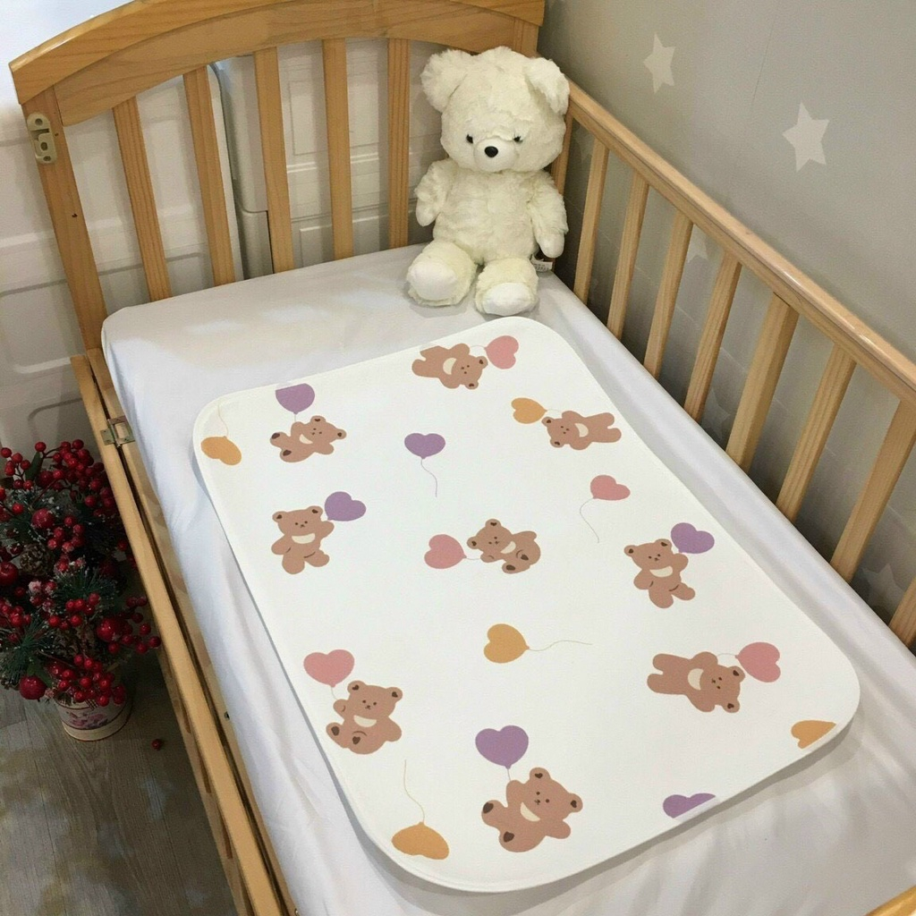Tấm Lót Chống Thấm 4D Cho Bé Sơ Sinh - Tấm Lót Chống Thấm Phong Cách Hàn Cho Bé
