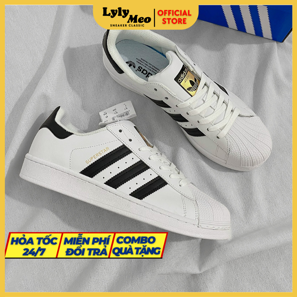 Giày_Adidas Superstar Triple White, Giày thể thao nam nữ Adidas mũi sò bản full trắng basic dễ mix đồ hottren,LylyMeo | BigBuy360 - bigbuy360.vn