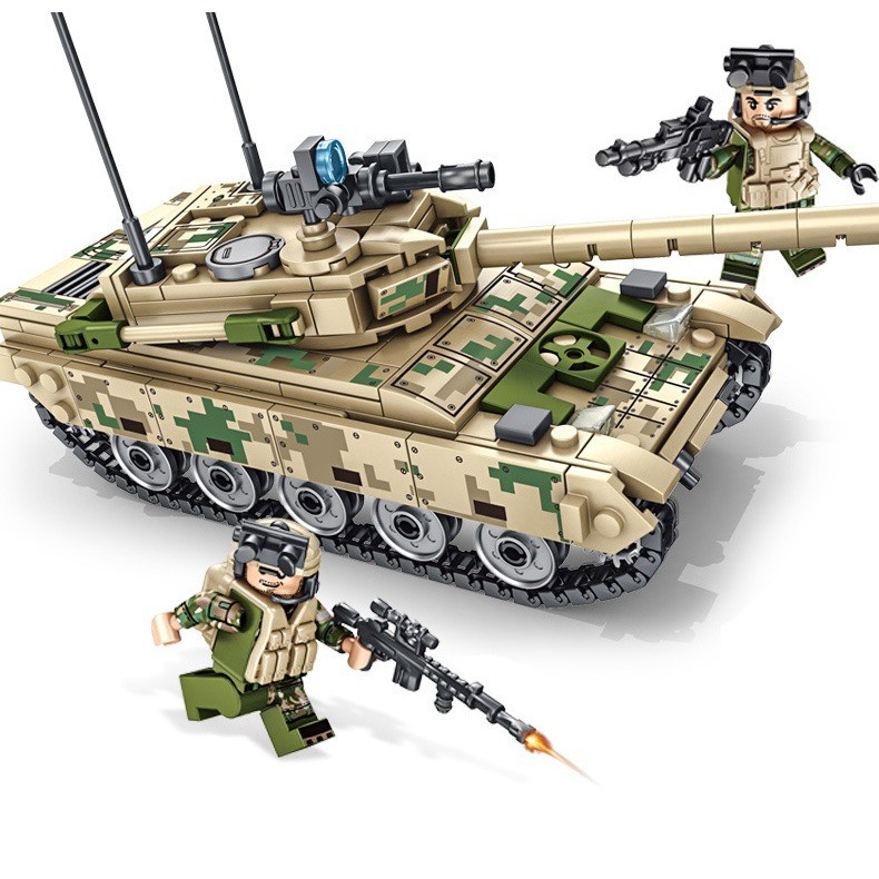 ĐỒ CHƠI MÔ HÌNH LẮP GHÉP HÌNH XE Tăng CÓ XÍCH ĐỘNG, RÈN LUYỆN TRÍ THÔNG MỊNH CHO TRẺ