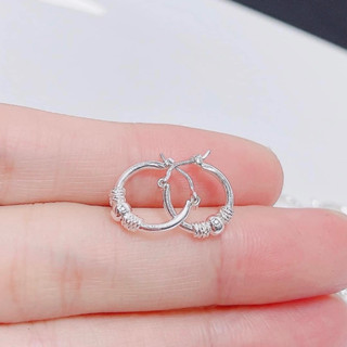 Bông tai , khuyên tai khoá bấm bạc ta , người lớn trẻ em đều đeo đc - Vàng Bạc Khải Khải