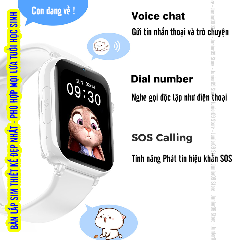 Đồng hồ Thông minh Lắp sim Định vị trẻ em Nghe gọi video call dành cho học sinh THCS, THPT - JUNIOR09 WATCH LUXURY | BigBuy360 - bigbuy360.vn