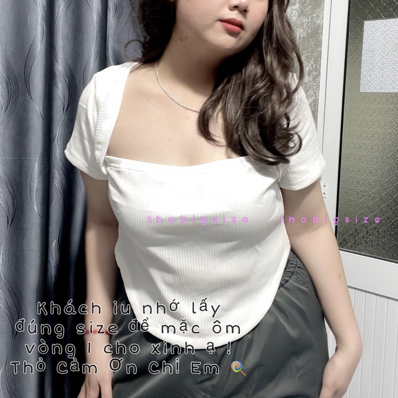 Áo Thun Cổ Vuông Lai Vạt Bầu Bigsize