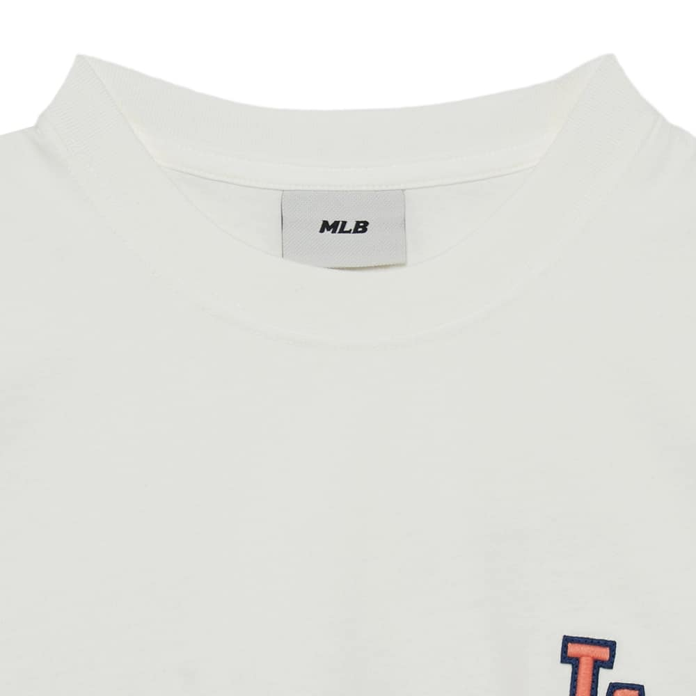 Áo MLB Paisley Clipped Logo Short Sleeve T-Shirt LA Dodgers Off White