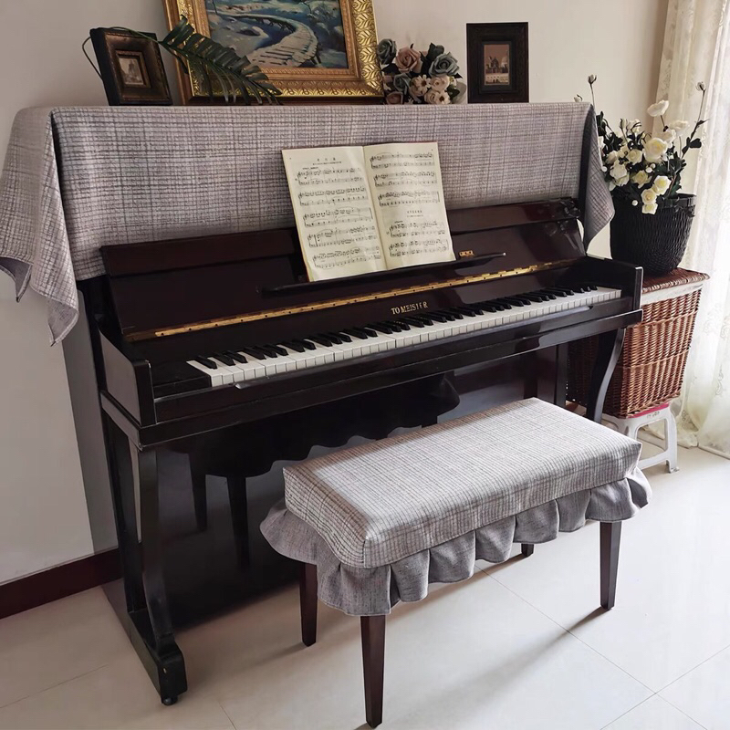 Khăn phủ đàn piano Upright Piano cao cấp giúp che bụi tạo thẩm mỹ phong cách Âu Mỹ sang trọng