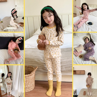 Bộ đồ ngủ bé gái Ambb kids bộ cotton dài tay bé gái chất đẹp LKD716