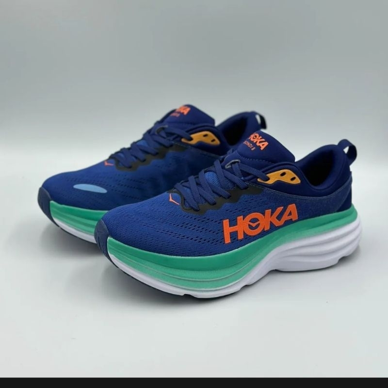 Giày Running Chạy Bộ Nam Hoka Bondi 8  Tặng Kèm Tất Xịn