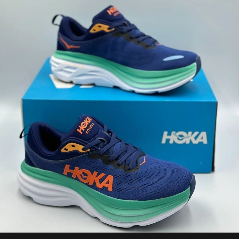 Giày Running Chạy Bộ Nam Hoka Bondi 8  Tặng Kèm Tất Xịn