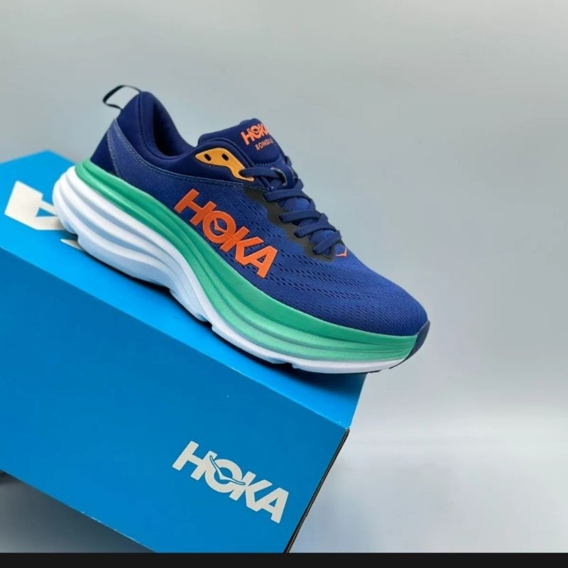 Giày Running Chạy Bộ Nam Hoka Bondi 8  Tặng Kèm Tất Xịn
