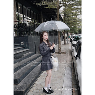 Set Váy Len Thừng Áo Cổ Đức