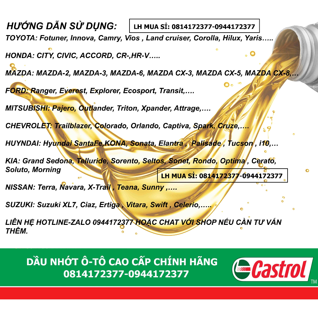 ( Giá KM ) Combo Dầu Nhớt Tổng Hợp Cao Cấp Ô-tô Castrol Magnatec 10w40 4.000mL (4L) + Phụ Gia Súc Động Cơ Castrol 300ml