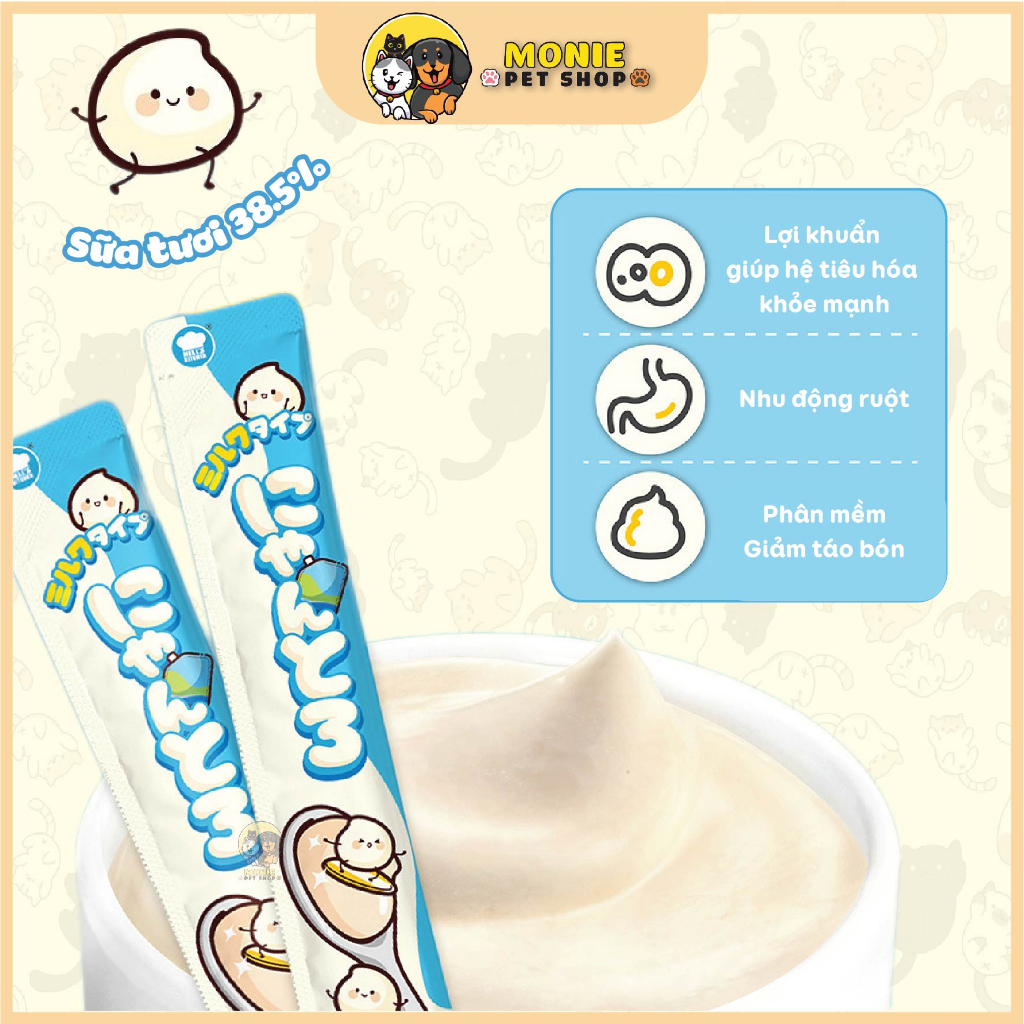 Súp thưởng dạng sữa cho mèo Hell's kitchen, hỗ trợ tăng cân, tăng nọng cho mèo 14g/thanh, gói 4 thanh