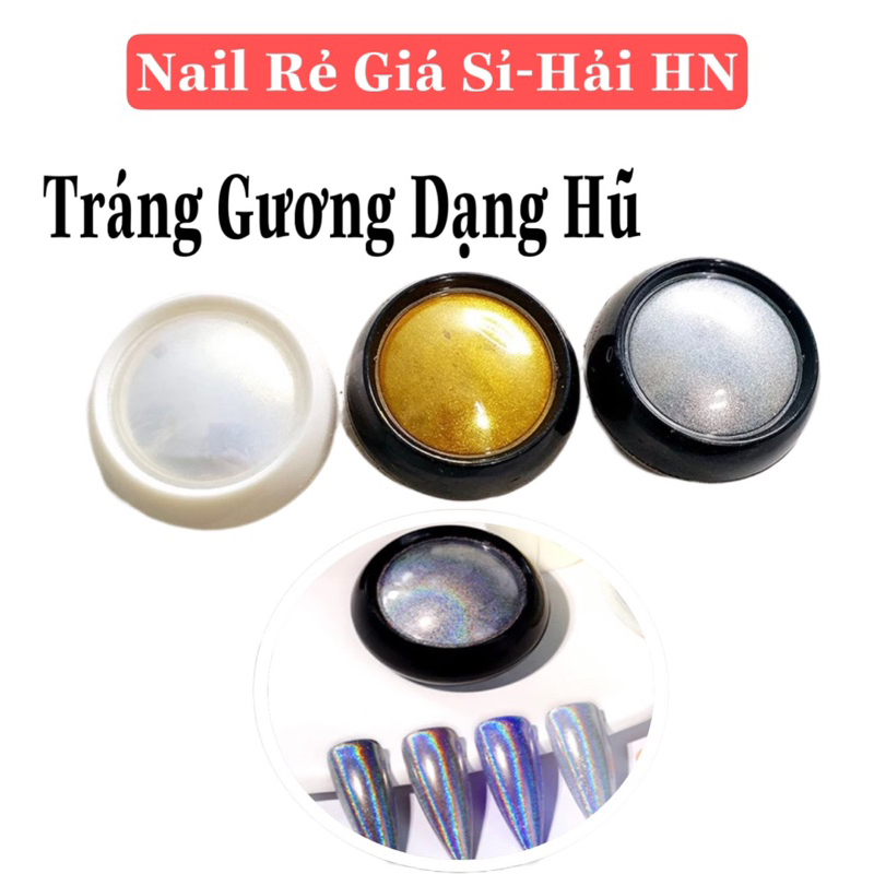 Tráng gương vàng bạc siêu sáng lẻ hũ Nail HN