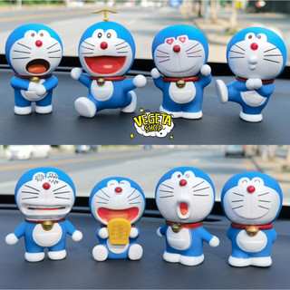 Mô hình Doraemon Doremon xoay được đầu 360 độ - Mô hình mèo ú Doraemon Doremon đa sắc thái dễ thương - Cao 7cm