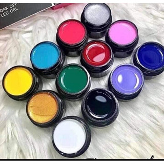 Set 12 hũ gel vẽ siêu đặc chuyên dụng đủ màu cơ bản vẽ móng