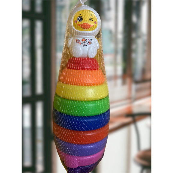 Tháp vịt phi hành gia 11 chi tiết đa sắc