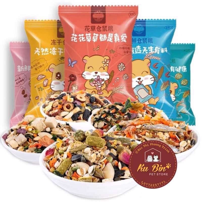 [ JESSIE ] Thức ăn trộn hãng JESSIE 5 vị cho hamster gói mini 15g