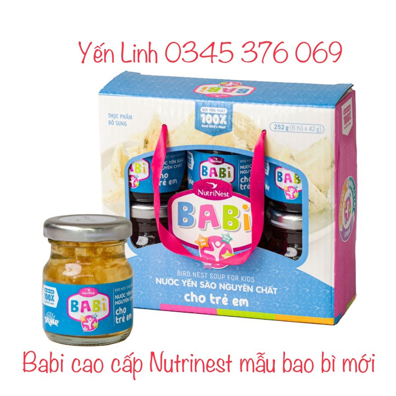 Lốc 6 Hũ Nước Yến Sào Cho Trẻ Em Babi Bird - NUTRINEST-