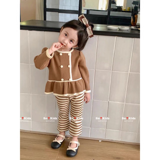 10-30kg set áo len nhung tiểu thư mix quần kẻ