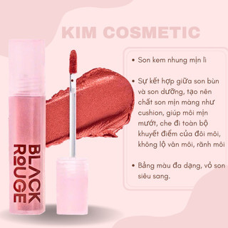 Son Kem Lì Mịn Môi Black Rouge Muddish Cushion Velvet Tint