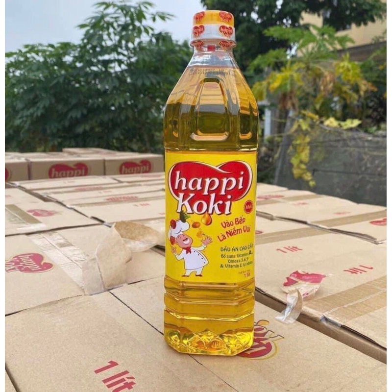 Dầu Happy Koki chai 1l