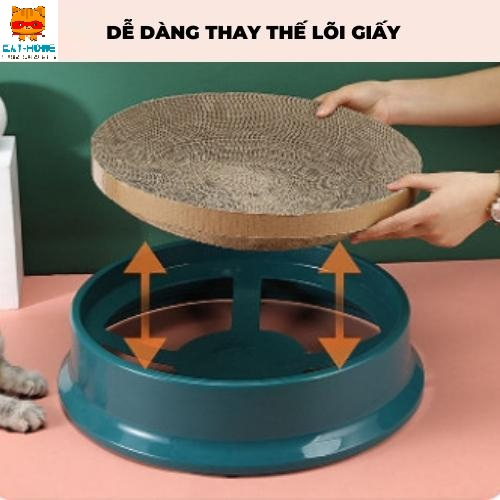 Bàn cào móng cho mèo, cào móng mèo lõi thay thế ổ nằm tròn, ổ nằm cho mèo