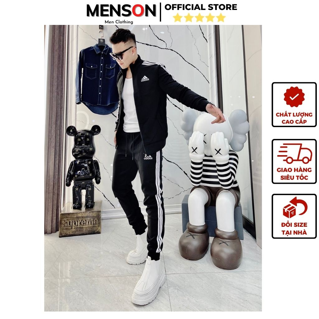 Đồ bộ nam Adidas dài tay dày dặn siêu ấm form đẹp Menson MD22 Set bộ thu đông nam thể thao đẹp 2023 Hàng Cao Cấp
