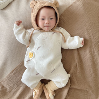 Áo liền quần trần bông cài chéo yutaka Bodysuit dày ấm body liền thân cho bé trai bé gái hàng Quảng Châu
