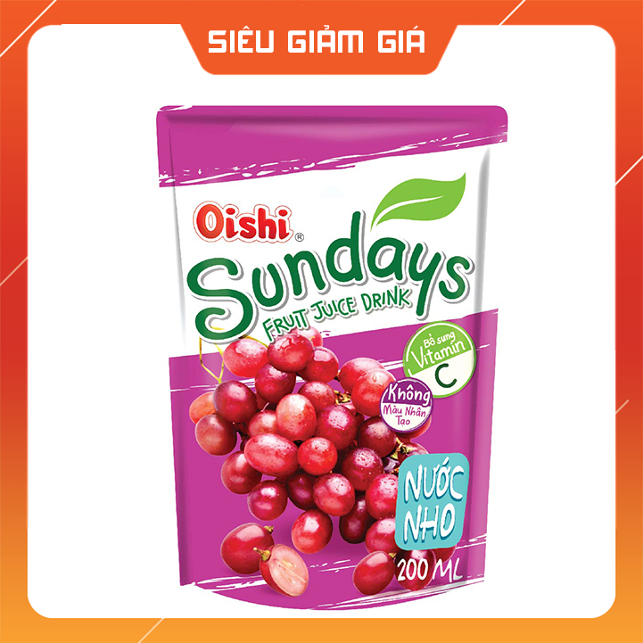 Nước trái cây TeaGo - oishi 180ml đủ vị giá học sinh