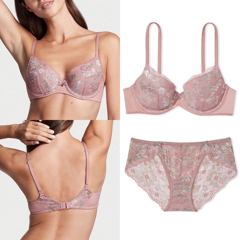 Bộ đồ lót Victoria’s Secret, size 34b + quần S, auth, chính hãng