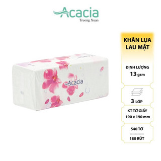Combo 10 gói - giấy rút lụa Acacia 540 tờ 3lớp 180 rút