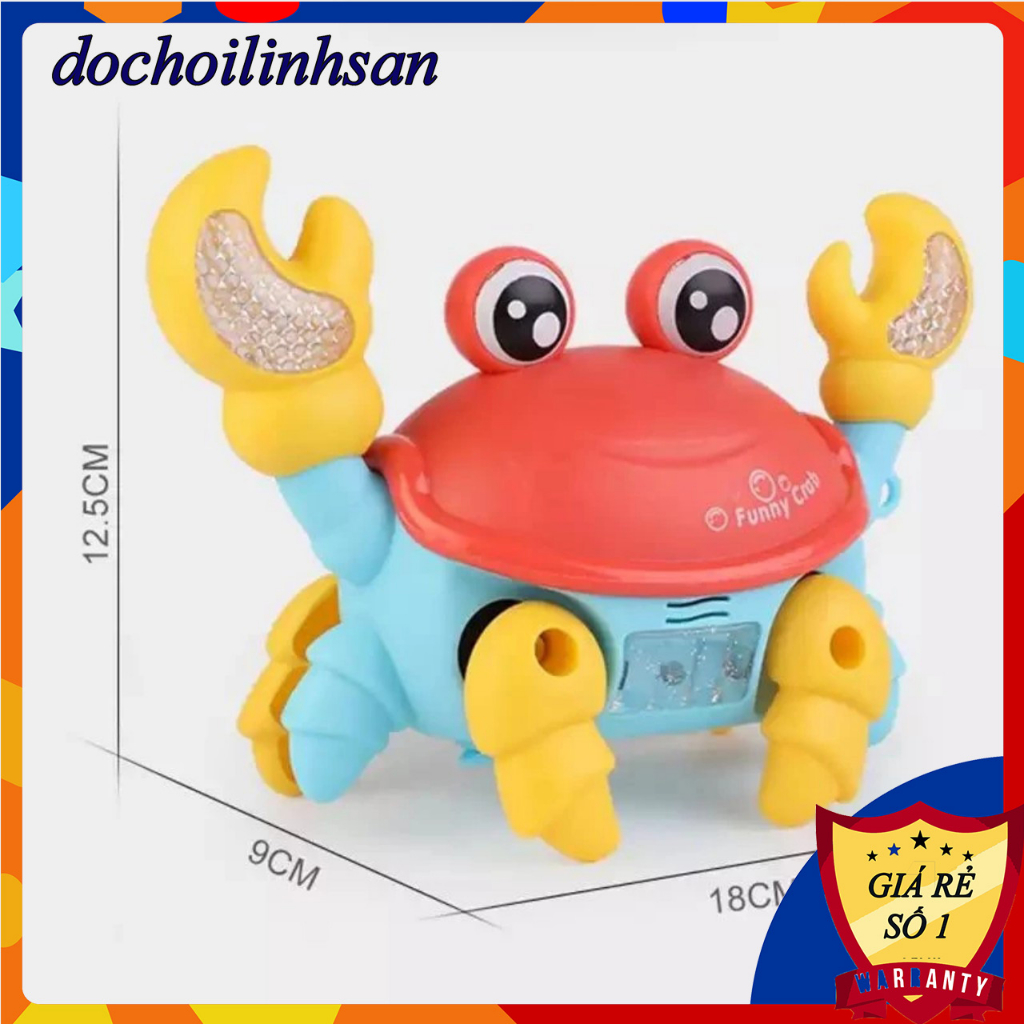 Đồ Chơi Con Cua Pin Nhạc Di Chuyển Phát Nhạc Ánh Sáng Vui Nhộn Cho Bé