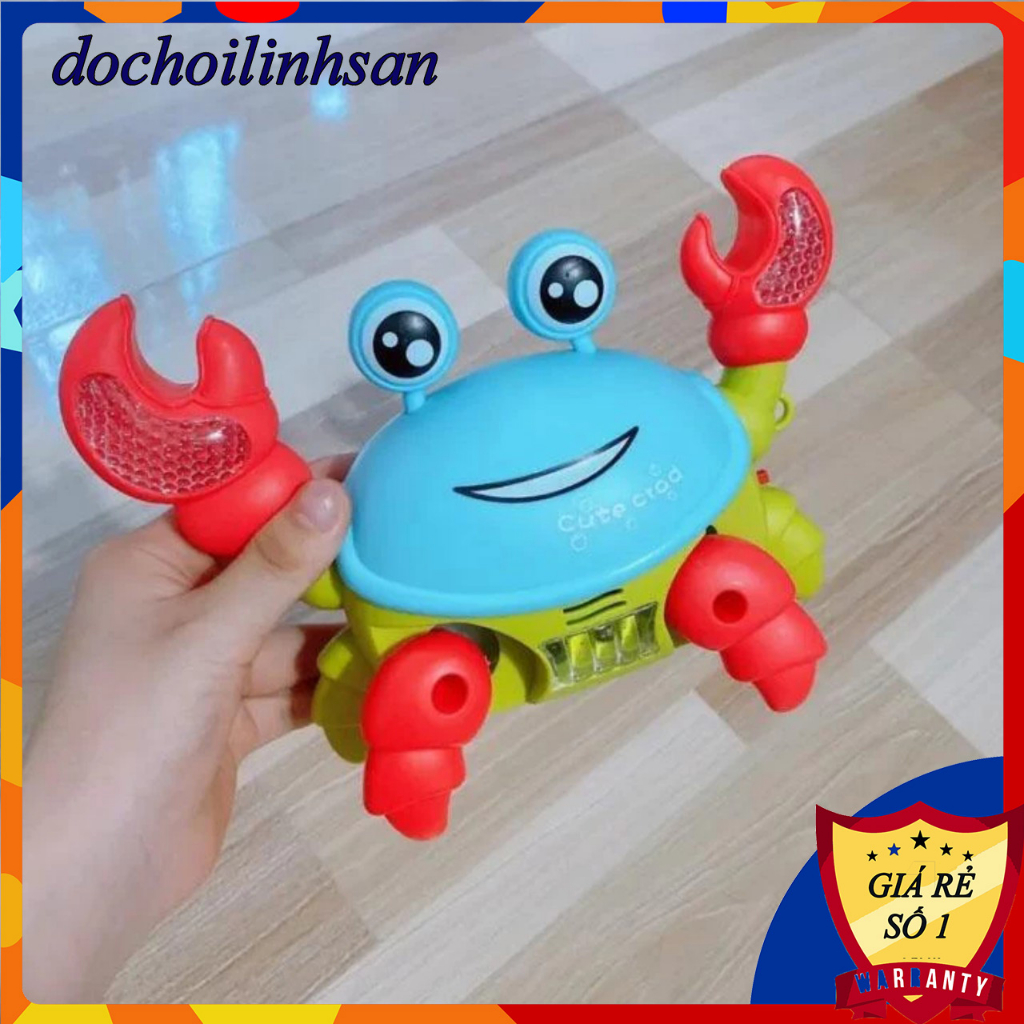 Đồ Chơi Con Cua Pin Nhạc Di Chuyển Phát Nhạc Ánh Sáng Vui Nhộn Cho Bé