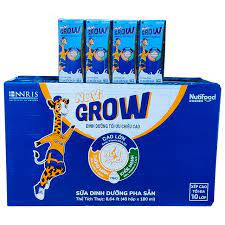 [Mẫu mới] Nuvi Grow pha sẵn 180ml [Thùng 48 hộp]
