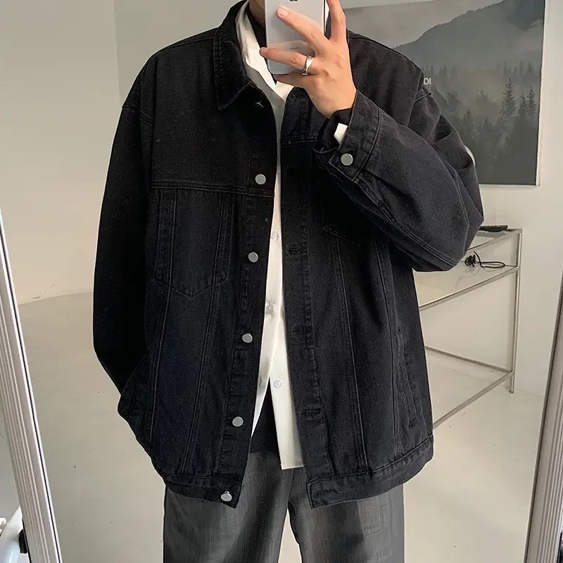 Áo Khoác Jean Nam Nữ Unisex Form Rộng - 247Store.vn - Aokhoacjeannam236_Den_P9
