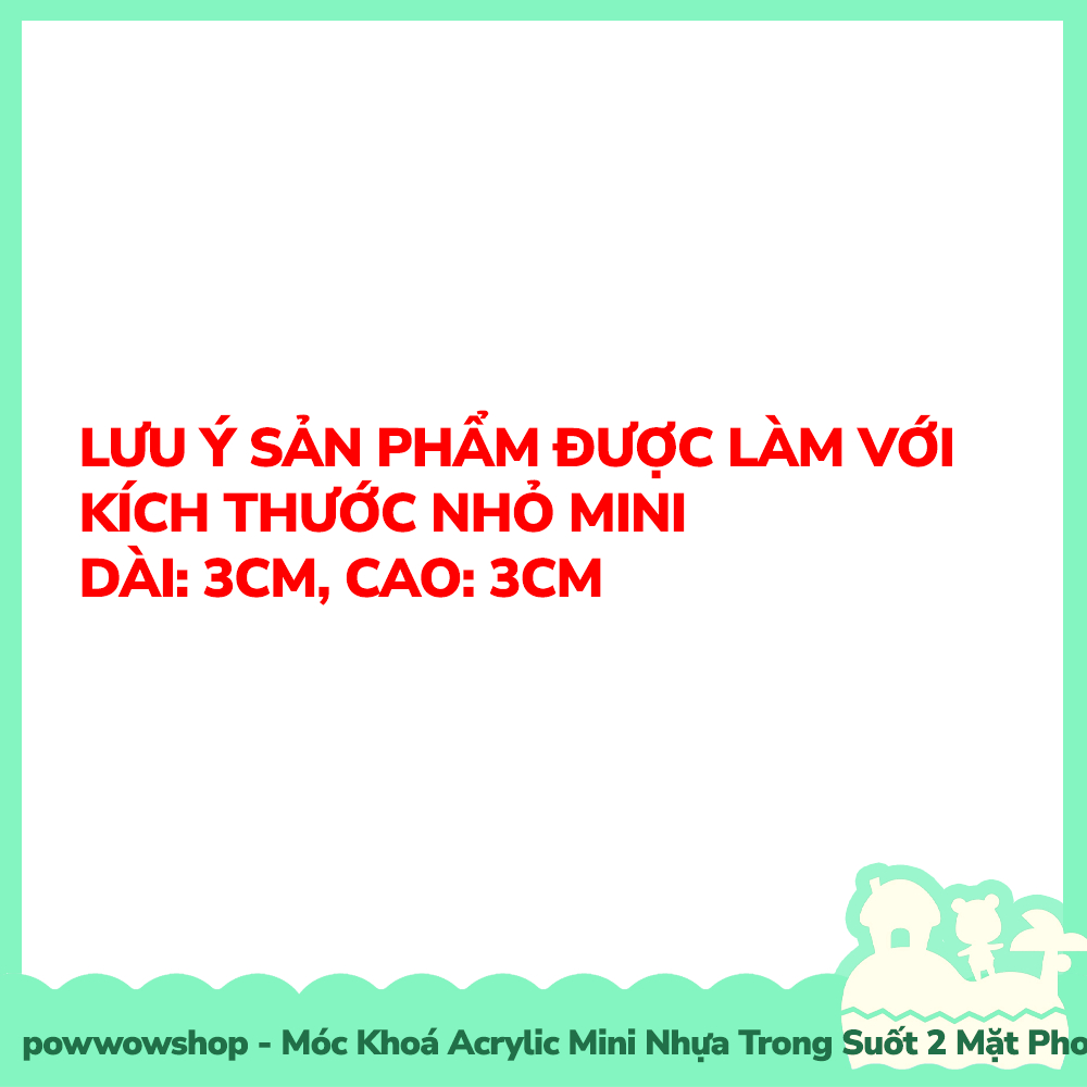 Móc Khoá Nhựa Mini Trong Suốt Acrylic 2 Mặt Phong Cách Nhân Vật Game Genshin Impact Chibi Cute