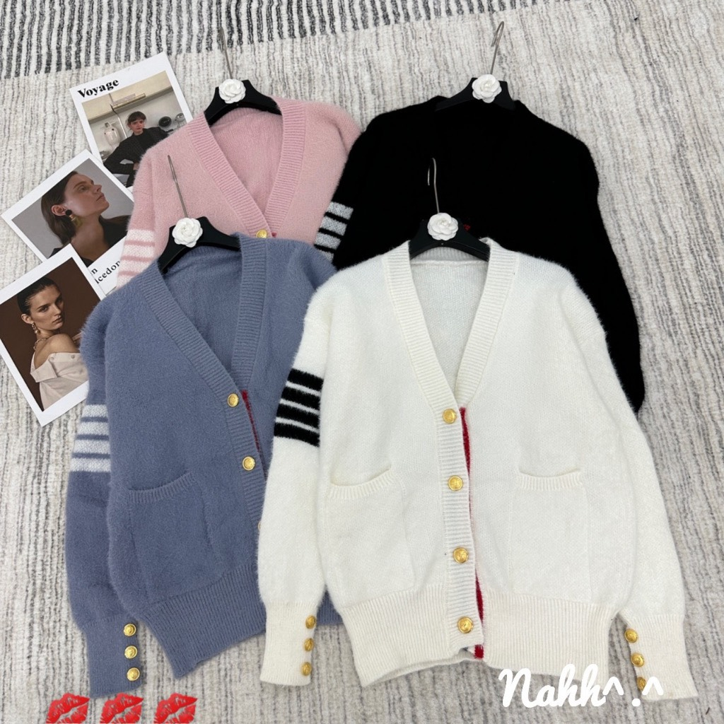 Áo Khoác Len Thom Lông Thỏ ,Khuy Tay ,Mịn Màng ,T1160