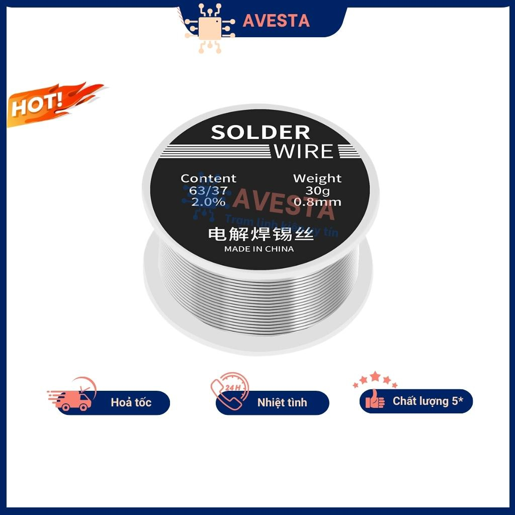 Thiếc hàn nhựa thông sn63 0.8mm 50G chất lượng cao Avesta