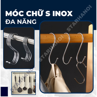 Móc inox chữ S treo đồ cao cấp Starhanoi móc treo quần áo không gỉ chịu lực tốt