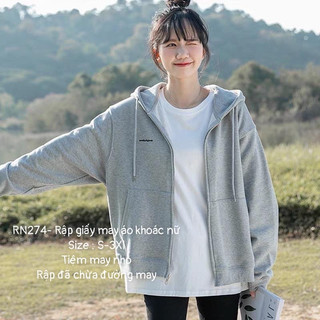 RN274_Rập giấy may áo khoác nữ có mũ