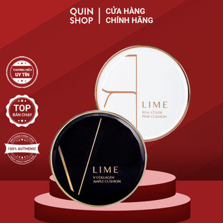 Phấn Nước Che Phủ Cao Lime Real Cover Pink, V Collagen Ample Cushion