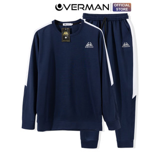  Bộ Đồ Nam Chất Liệu Nỉ Cao Cấp Bộ Thể Thao Nam Dài Tay Sọc Trẻ Trung Năng Động BN06 - OVERMAN 