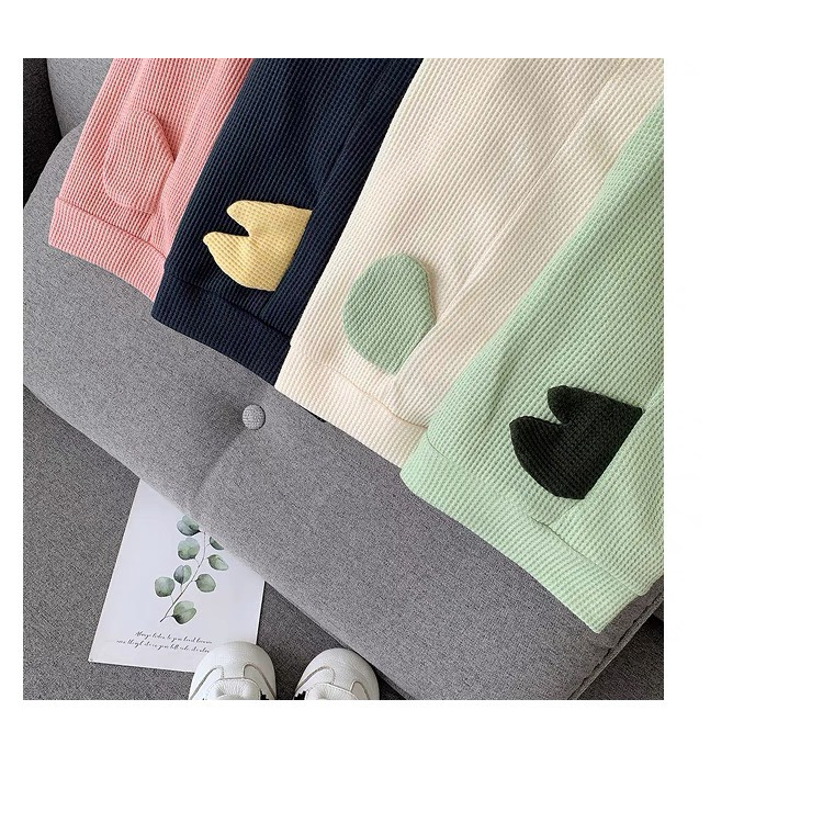 Áo Khoác Thu Đông Khủng Long, Chất Len Tổ Ong Cho Bé Trai, Bé Gái