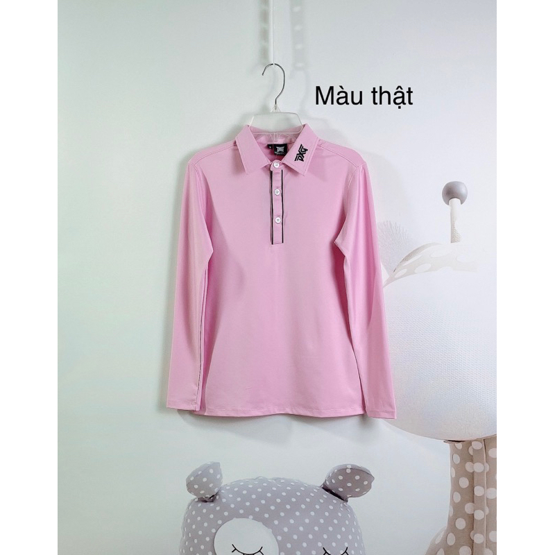 Áo dài tay nữ golf, tennis, cầu lông nữ xinh, thun co giãn, phom chuẩn đẹp