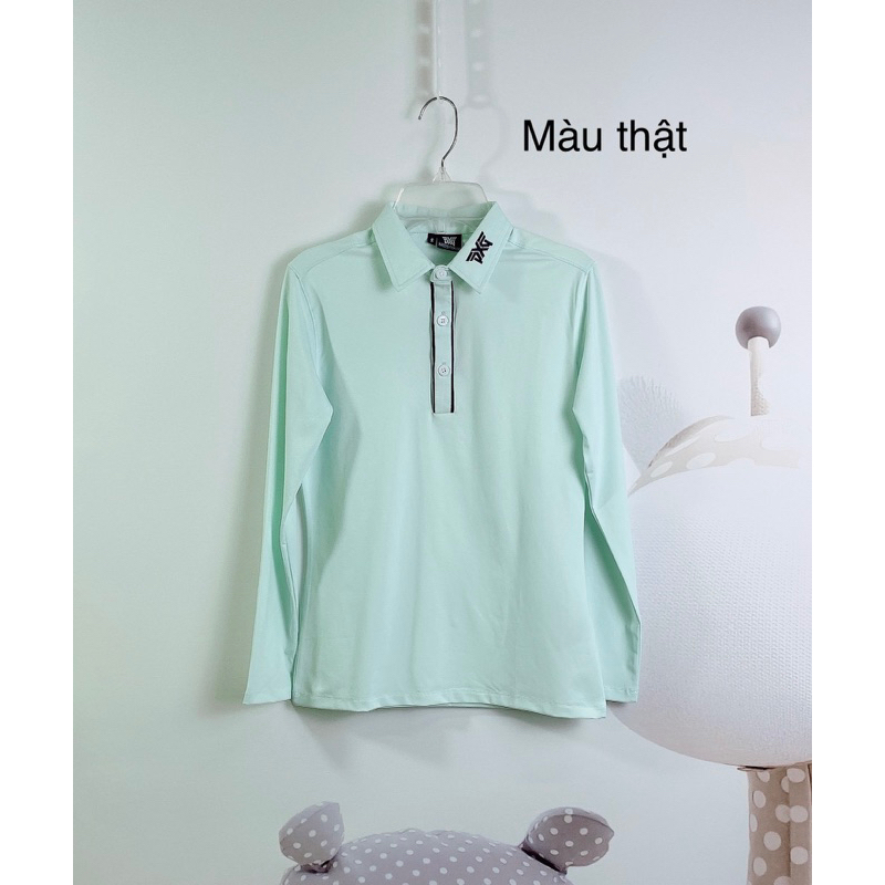 Áo dài tay nữ golf, tennis, cầu lông nữ xinh, thun co giãn, phom chuẩn đẹp