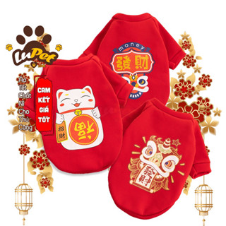 Áo Tết Cho Chó, Áo Tết Cho Mèo, Áo Tết Cho Thú Cưng Chất Nỉ
