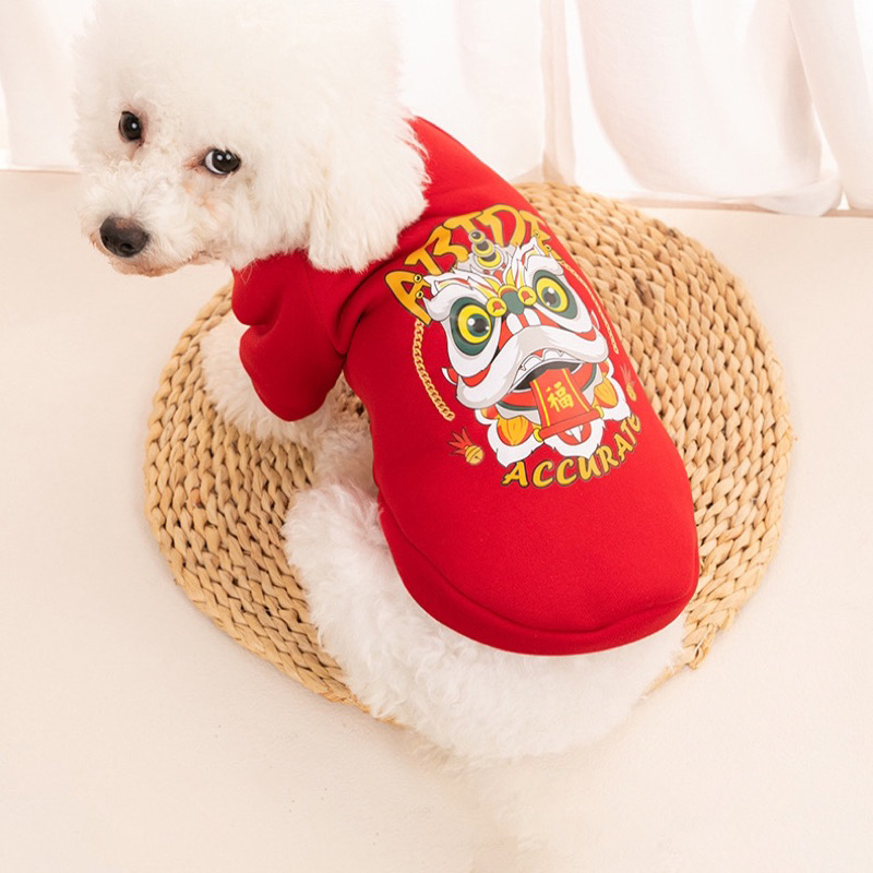 Áo Tết Cho Chó, Áo Tết Cho Mèo, Áo Tết Cho Thú Cưng Chất Nỉ