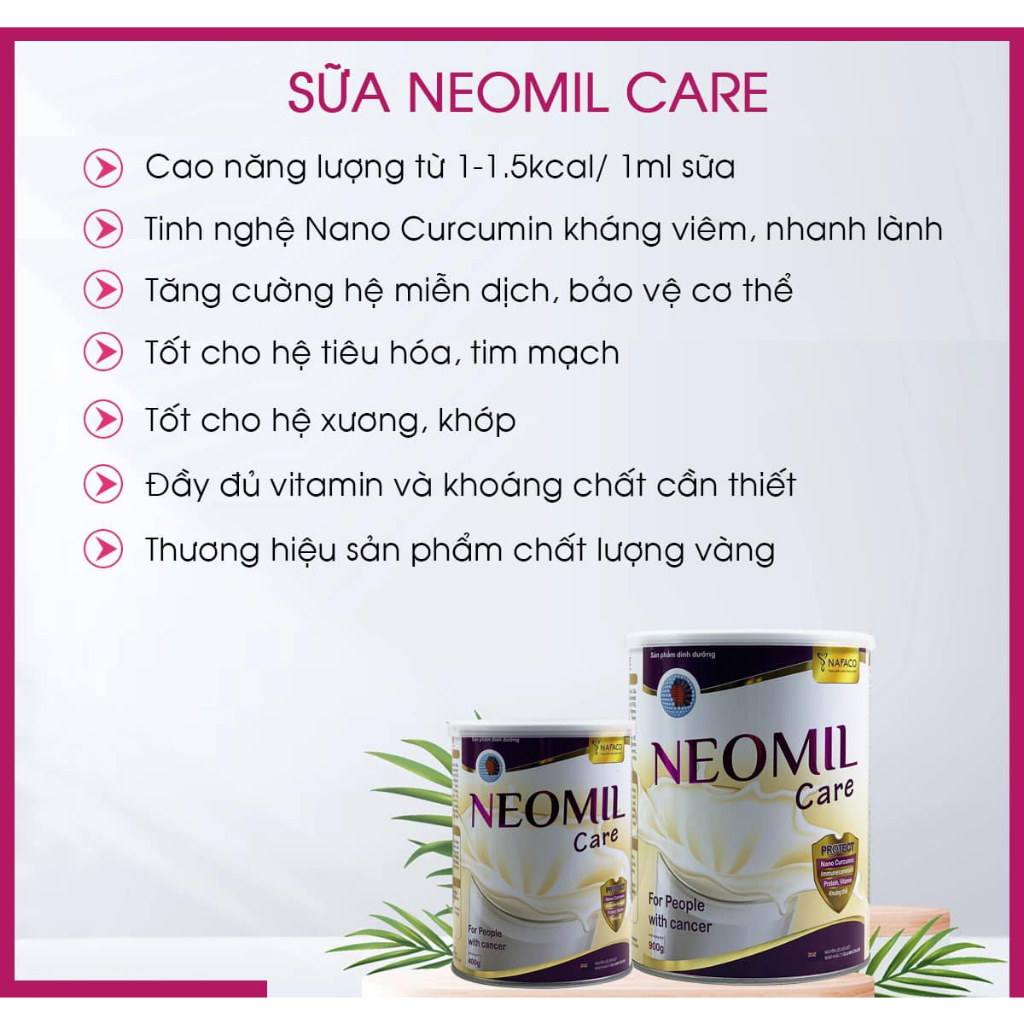 Sữa bột Neomil care 900G - Dinh dưỡng chuyên biệt cho người ung thư Hộp 400- 900 gam | Tìm thuốc